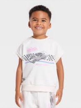 Target Hot wheels graphic sweatshirt and short set size 3t